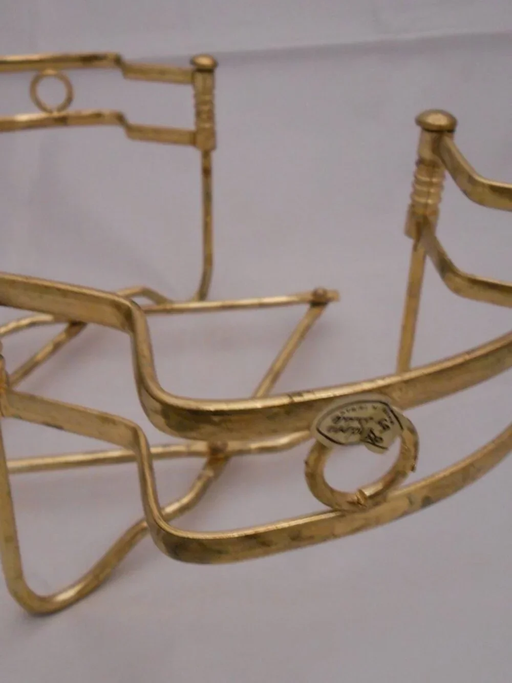 Vintage Brass Casserole Dish Holder, Expandable, Serving/Dining, Kitchen, Gold